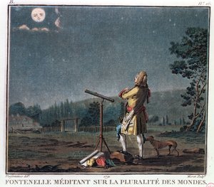 برنارد لو بوفييه دي فونتينيل (1657-1757) التأمل في انتشار العوالم ، 1791 بواسطة جان بابتيست موريت